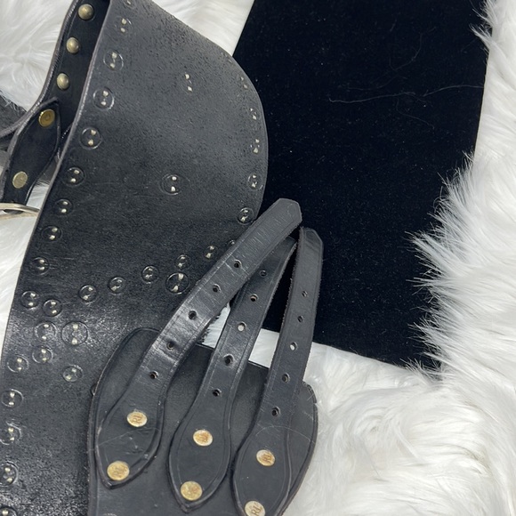 Vintage Ralph Lauren Kidney Leather Studded Corset Belt Women’s Small Black - Picture 14 of 15